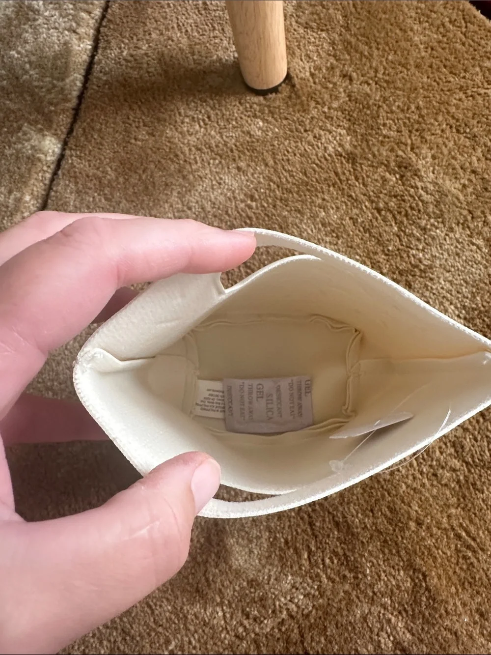 Cream Tote with Pink & Gold Sprinkle Accents